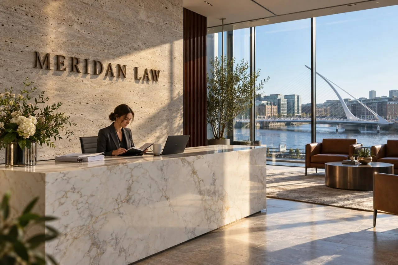 Meridan Law Dublin Head Office Reception Area